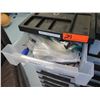 Image 2 : Plastic Shelving Units w/ Misc Electrical / Robotic Tools & Hardware