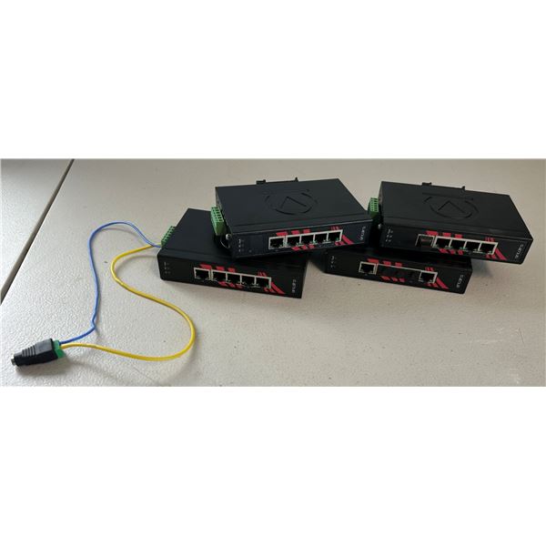 Qty 4 Antaira LNX-500AG-T 5-Port Industrial Router (Retail $180 each)
