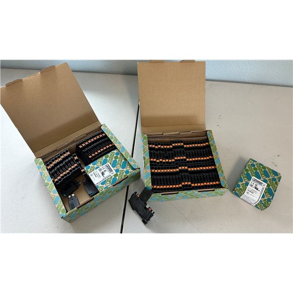 Qty Approx. 50 Misc Phoenix Contact Breaker Boxes New w/ 0.1A Breakers & a 10ish 0.5a Breakers