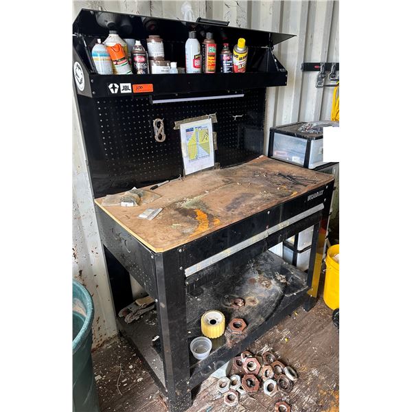 Kohler Work Station w/ Tool Drawers & Contents: Cleaners, Degreasers, etc