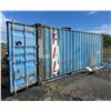 Image 1 : Blue 20' ISO Shipping Container, Has Rust In Various Areas (contents not included)