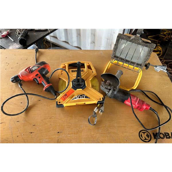 Misc Power Tools: Black & Decker Driver, DeWalt, etc w/ Job Light