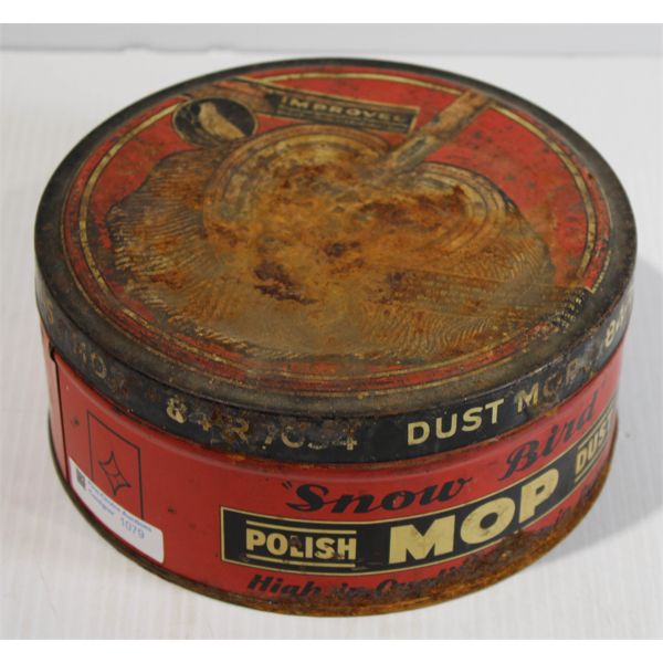 VINT. SNOW BIRD MOB POLISH DUST TIN