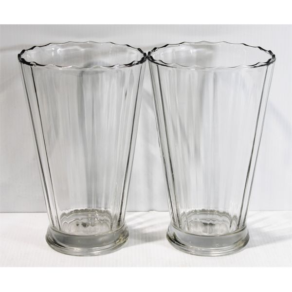 TWO ANCHOR HOCKING VASES