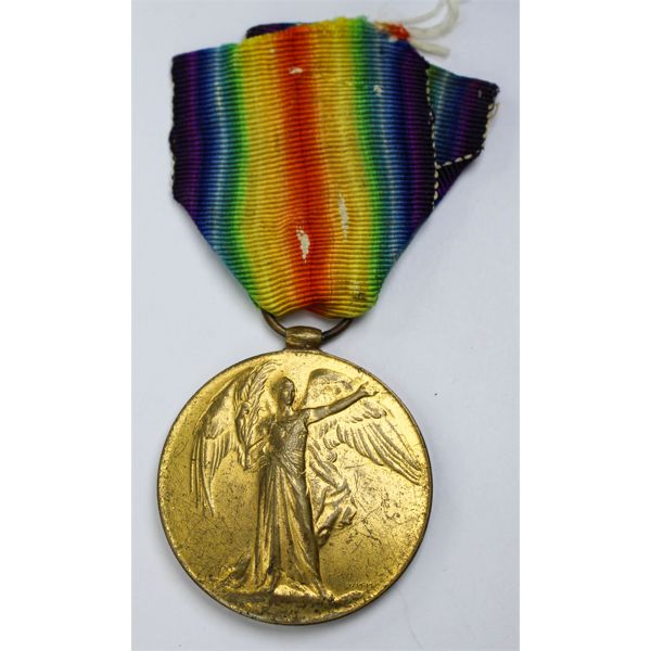 BRITISH WWI 1914 - 1919 VICTORY MEDAL W/ RIBBON
