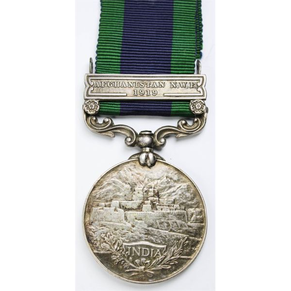 INDIA 1919 SERVICE MEDAL AFGHANISTAN N.W.F.