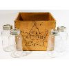 Image 1 : VINT. CANNING JARS IN "IT'S ALWAYS BETTER WITH BUTTER" CRATE