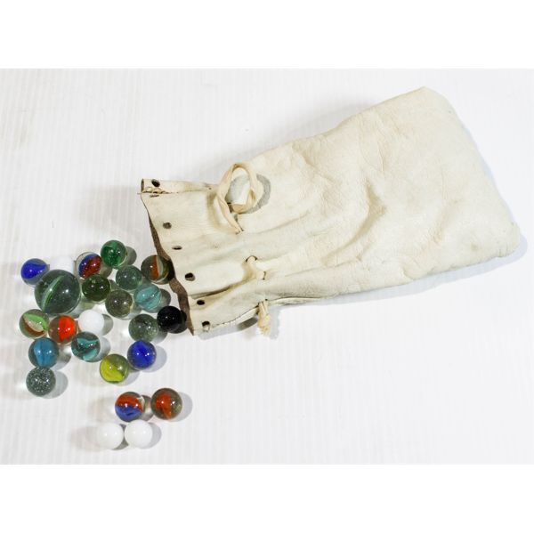 ESTATE MARBLE COLLECTION IN LEATHER POUCH