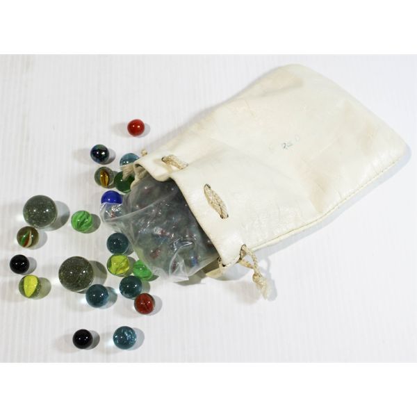 ESTATE MARBLE COLLECTION IN LEATHER POUCH