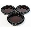 Image 1 : THREE HEAVY DARK GLASS VINT. ASH TRAYS