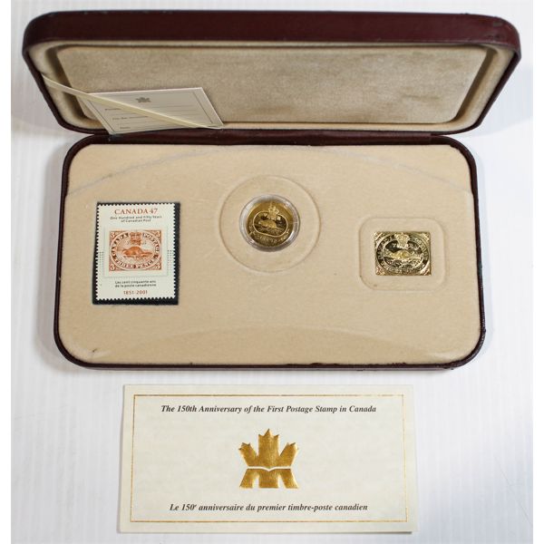 RCM 150TH ANNIV. THE FIRST POSTAGE STAMP IN CANADA