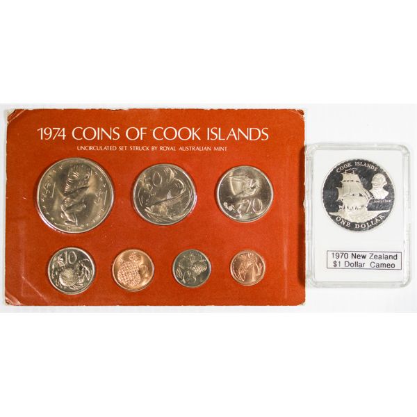 1974 UNC COINS OF COOK ISLANDS RAM