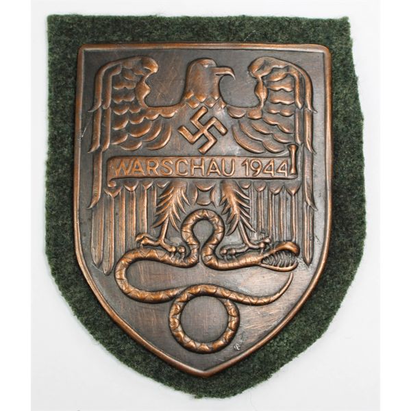 1944 WWII GERMAN WARSCHAU CAMPAIGN SHIELD