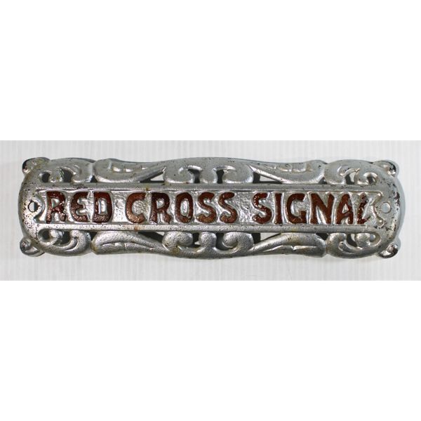 RED CROSS SIGNAL METAL PLATE