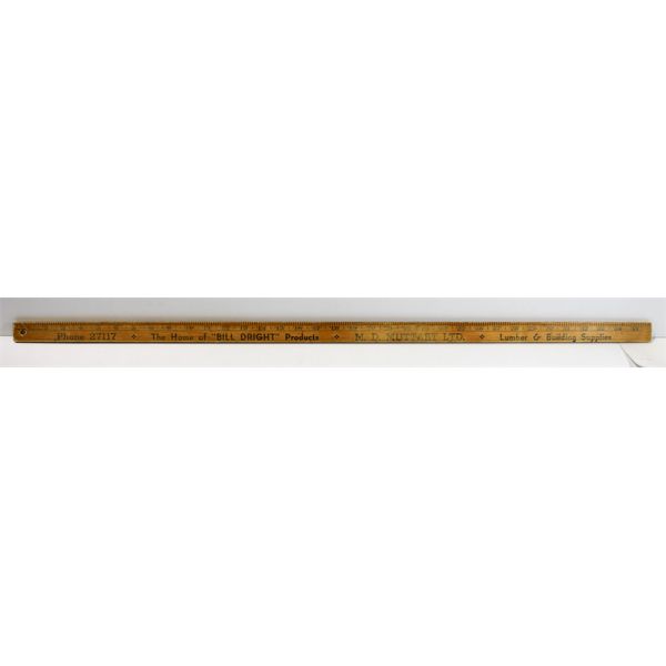 VINT. LUMBER & BUILDING SUPPLIES METER STICK