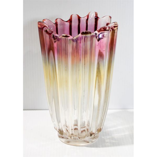 ART GLASS MULTI COLOR VASE