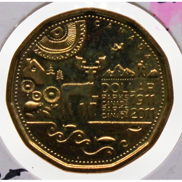 1911-2011 CANADA BU PROOF "PARKS" DOLLAR