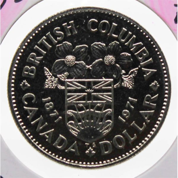 1871-1971 B.C. CANADA PROOF CAMEO DOLLAR