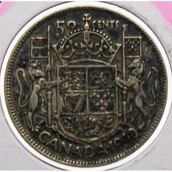 1940 CANADA SILVER HALF DOLLAR