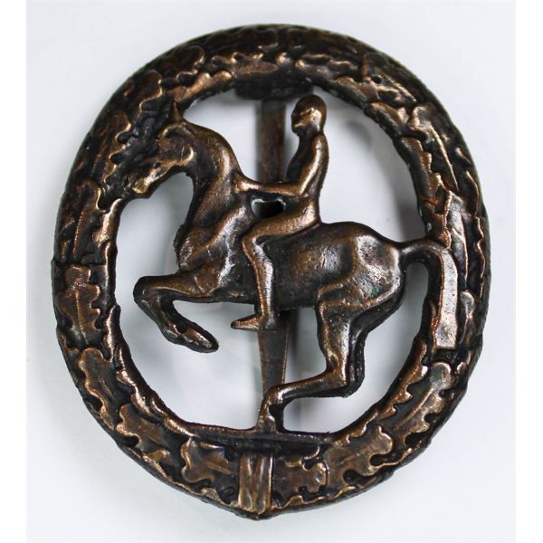 WWII GERMAN HORSEMANS BADGE - BRONZE