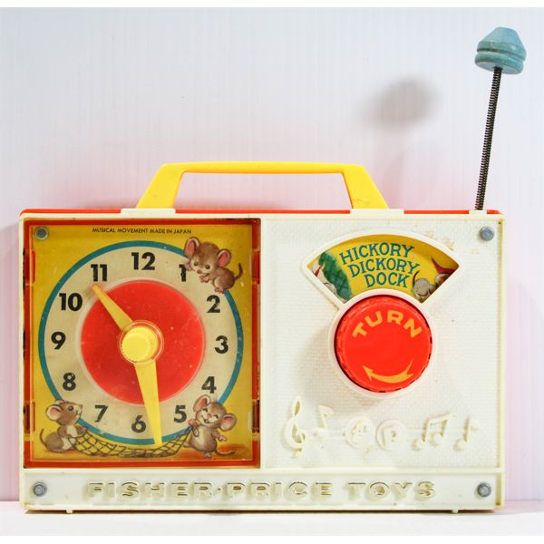 CIRCA 1960'S FISHER PRICE HICKORY DICKORY DOCK MUSICAL TOY
