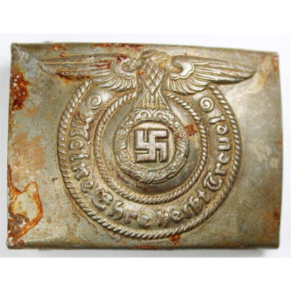 WWII WAFFEN-SS STEEL BELT BUCKLE