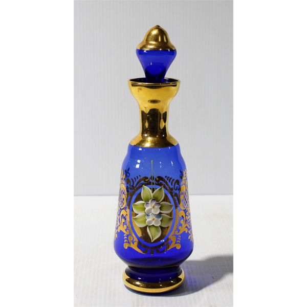VINTAGE 1941 MURANO BLUE GLASS DECANTER