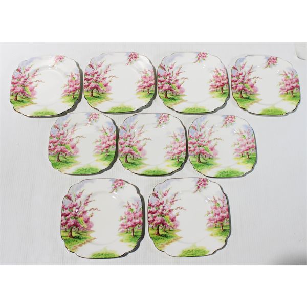 9 ROYAL ALBERT BLOSSOM TIME PLATES.