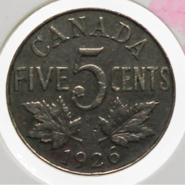 1926 VF+ SCARCE CANADA NICKLE - KEY DATE - CLOSED G