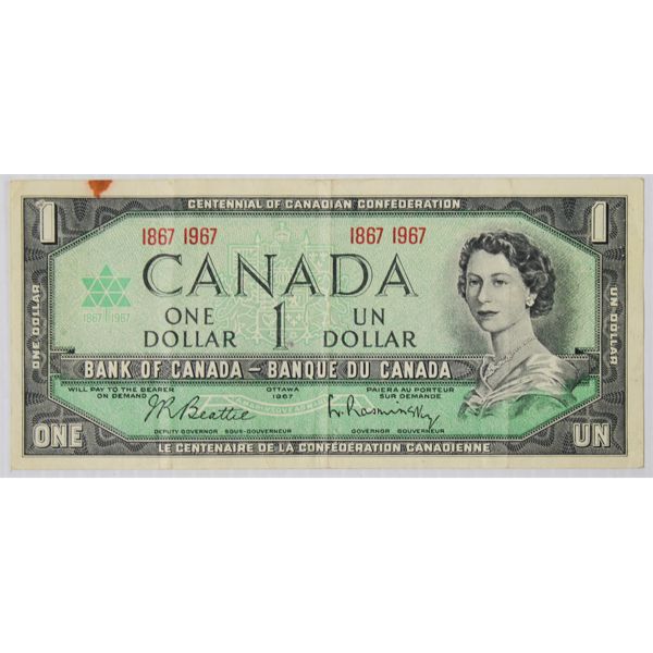 1967 CANADIAN $1 CENTENNIAL BANK NOTE