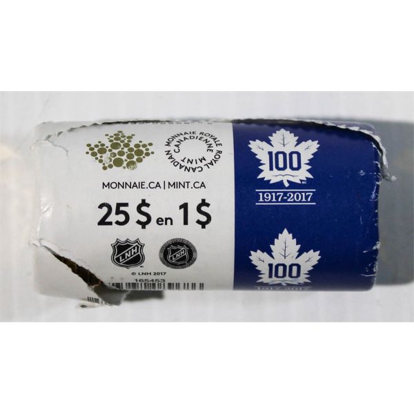 $25 IN $1 TORONTO MAPLE LEAF 1917-2017 COINS
