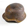 Image 1 : WWII GERMAN MILITARY HELMET W/ INNER LEATHER LINER