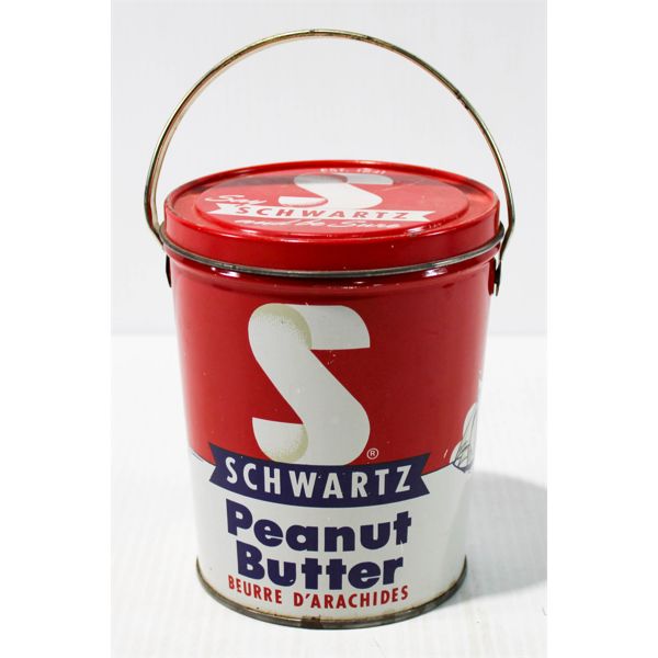 VINT. SCHWARTZ PEANUT BUTTER 2LBS TIN