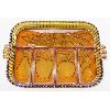 Image 1 : CARNIVAL GLASS DIVIDED SERVING DISH