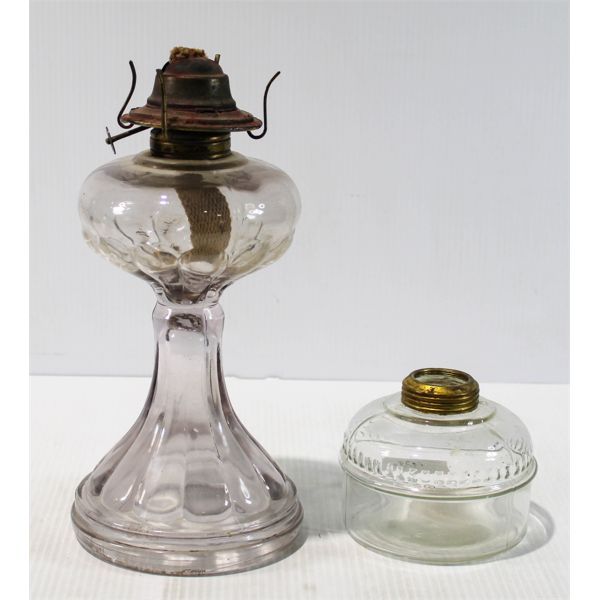 TWO VINT. COAL OIL LAMPS