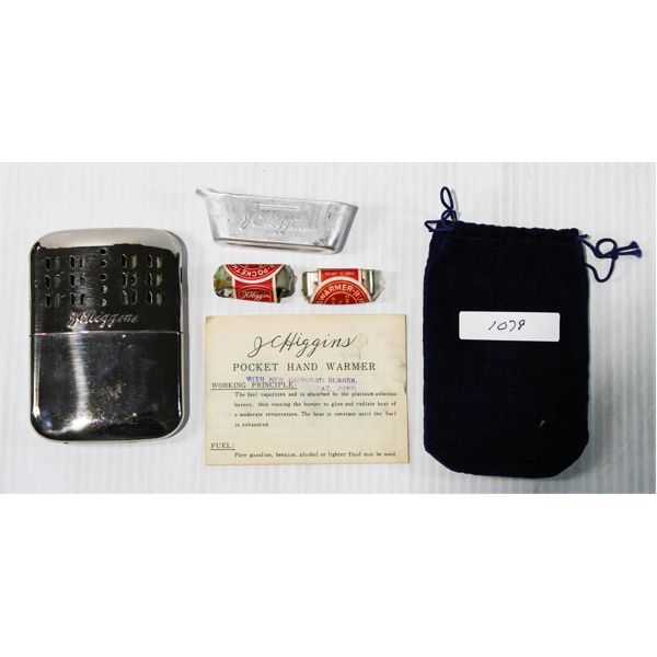 VINT. J.C. HIGGINS POCKET HAND WARMER W/ ACCESSORIES