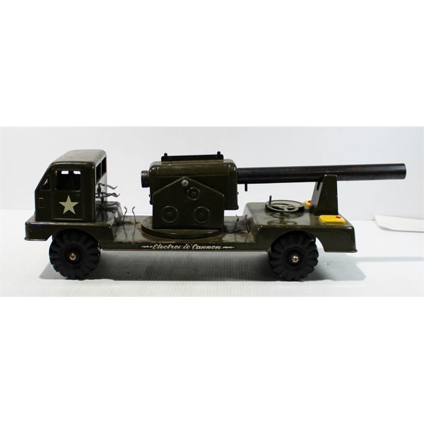 VINT NY LI T ELECTRONIC ARMY CANNON TRUCK 
