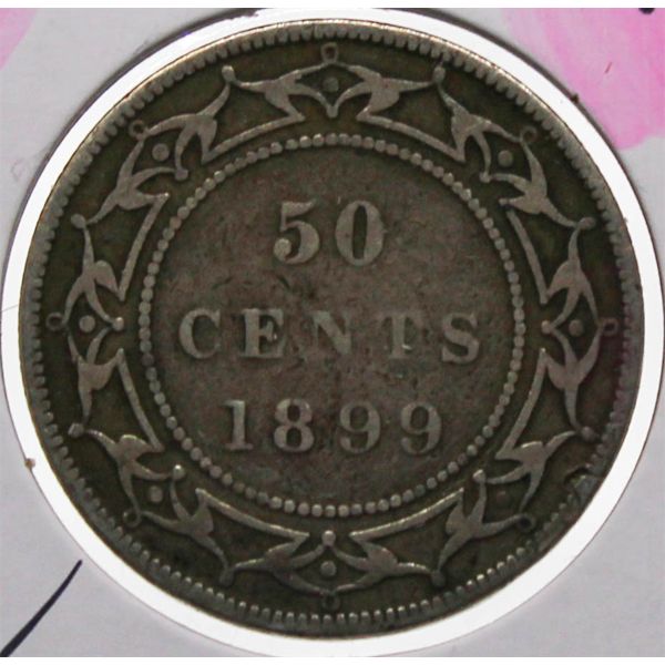 1899 NEWFOUNDLAND SILVER HALF DOLLAR