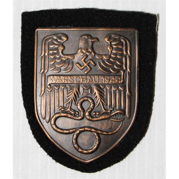 1944 WWII GERMAN WARSCHAU CAMPAIGN SHIELD