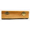 Image 2 : WOOD JEWELRY BOX W/ VINT. MAKEUP COMPACTS