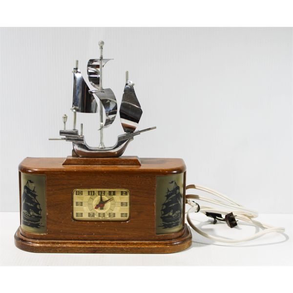ORNATE NAUTICAL THEMED LIGHT UP CLOCK