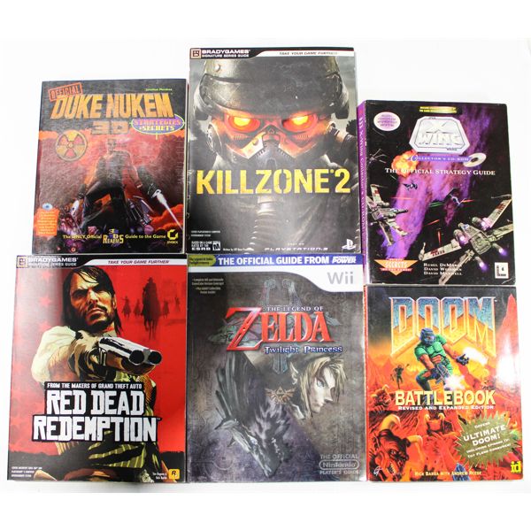 SIX ASSORTED VIDEO GAME GUIDES