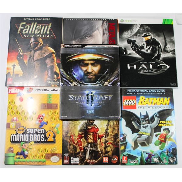 SEVEN ASSORT. VIDEO GAME GUIDES
