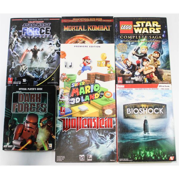 SEVEN ASSORT. VIDEO GAME GUIDES