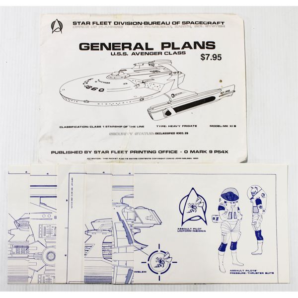 STAR TREK U.S.S. AVENGER CLASS GENERAL PLANS