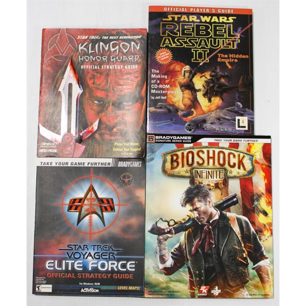 FOUR ASSORT. VIDEO GAME GUIDES