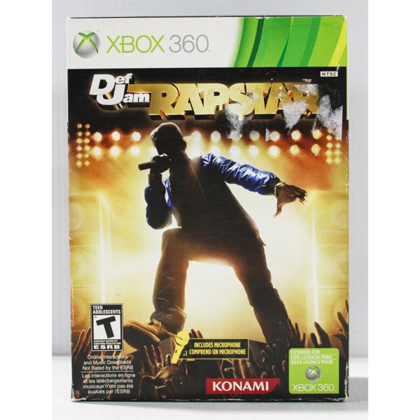 HMV SEALED DEF JAM RAPSTAR X BOX 360 VIDEO GAME
