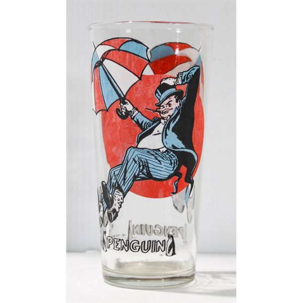 VINT. PENGUIN FROM BATMAN DRINKING GLASS