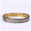 Image 4 : Vintage Indian Gold Topped Silver & Diamond Bangle