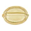 Image 3 : Vintage 9k Gold Oval Bezel Polished Natural Amethyst Twisted Wire Frame Brooch